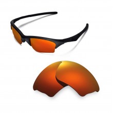 Walleva Fire Red Mirror Coated ISARC Polarized Replacement Lenses for Oakley Half Jacket XLJ Sunglasses